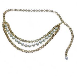 Chic Gold and Silver Chain Belt